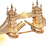 Puzzle 3D din lemn Tower Bridge cu iluminare LED