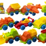 Mini vehicule din plastic 10–12 cm, cu rulare liberă, mix de tipuri (cutie 42 buc.)