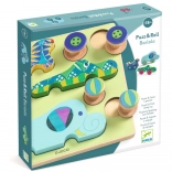 Djeco puzzle de inserare cu vehicule pentru animăluțe