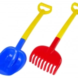 Set pentru nisip Lopată și greblă mari Bicolore