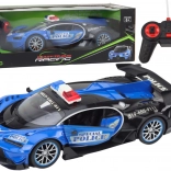 Mașină de poliție RC la scară 1:12, albastră