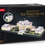 CUBICFUN Puzzle 3D Casa Albă cu iluminare LED (151 piese)