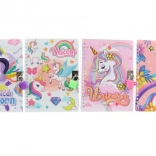 Caiet cu lacăt cu motiv unicorn 14 × 18 cm