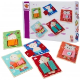 Joc educativ din lemn – tăblițe de îmbrăcat animăluțe EICHHORN