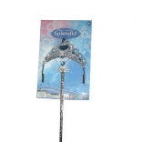 Set fashion de prințesă cu coroană și baghetă magică