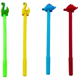 Pix cu bilă Dinozaur, capac, mină neagră, Mix roșu verde 0,5 mm