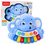 Pianino interactiv Elefănțel Albastru – Melodii, Gama, Sunete de animale
