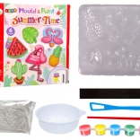 Set DIY pentru Copii Magneți Flamingo Pepene Ghips