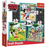 Puzzle 3 în 1 MICKEY MOUSE și prietenii