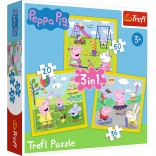 Puzzle 3-în-1 – PEPPA PIG – Ziua veselă a lui Peppa