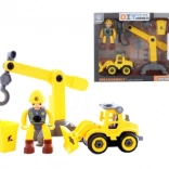 Set de construcție cu șuruburi cu figurină muncitor