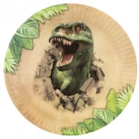 Farfurii de hârtie cu dinozauri 22,5 cm, 6 buc