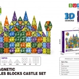 Set de construcție magnetică 3D – set 93 piese
