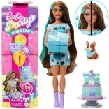 Păpușă de aniversare Barbie Party Unboxed cu cățel corgi