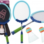 Set de 2 rachete badminton Shuttlecocks Badminton Albastru