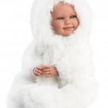 Llorens păpușă realistă NOU NĂSCUT cu sunete și corp moale 45 cm