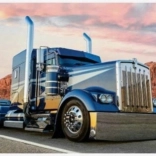 Pictură cu diamante camion albastru 30x40 cm