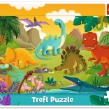Puzzle Dinozauri pentru Copii 15 Piese