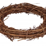 Coroniță decorativă din ratan cu diametrul de 20 cm