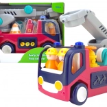 Mașina de pompieri interactivă pentru copii cu sunete și lumini