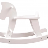 Căluț balansoar din lemn – alb