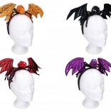 Bentiță de carnaval cu urechi și decorațiune păianjen