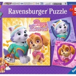 Puzzle Ravensburger Patrula cățelușilor – Skye și Everest 3×49 piese