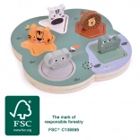Puzzle sonor 3D din lemn SAFARI pentru copii