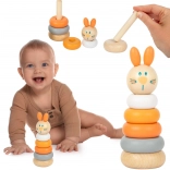 Turn stivuibil din lemn iepuraș SMALL FOOT Montessori