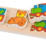 Puzzle de Încadrați din Lemn Bigjigs Baby
