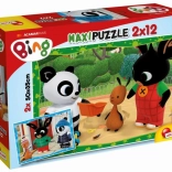 Puzzle maxi Bing 2 x 12 piese