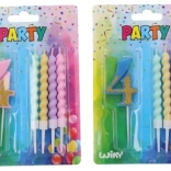 Lumânare de petrecere cifră 4 cu 4 lumânări