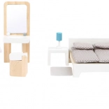 Set complet de mobilier Small Foot pentru căsuță de păpuși în stil scandinav