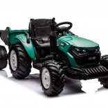 Tractor cu acumulator cu remorcă verde închis 24V