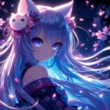 Pictură diamantată Fata Lis 30x40 cm