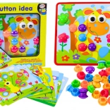 Puzzle pentru copii cu butoane colorate - 12 modele