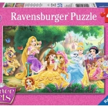Puzzle RAVENSBURGER prințesele DISNEY și animăluțele lor 2×24 piese