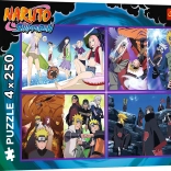 Trefl Puzzle Naruto Shippuden: Aventurile lui Naruto Uzumaki 4x250 piese