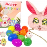 set de Paște cu ouă din plastic cu jucării fidget și gentuță iepuraș