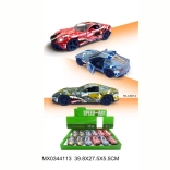 Mașină sport metalică Animals cu uși deschise și mecanism cu volantă