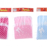 Plăpumă cu dantelă și fundiță cu perniță pentru păpuși