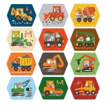 Pexeso Mașini de Construcții pentru Copii