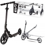 Trotinetă EVO Flexi Max 200 neagră cu cric și curea 8+