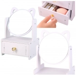 Mini măsuță de toaletă cu oglindă și sertar cu mânere