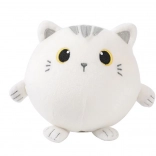Minge antistres de pluș, pisicuță albă
