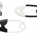 Zornăitoare în formă de ac cu gămălie alb-negru 12 cm