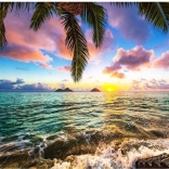 Pictură cu diamante – apus în paradis 30 × 40 cm