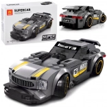 Set de construcție tehnică mașină sport argintie 174 piese cu autocolante