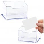 Suport Transparent din Plastic pentru Cărți de Vizită 11cm