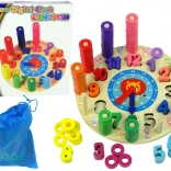 Ceas educativ din lemn pentru copii – culori, forme și învățarea numărătorii
